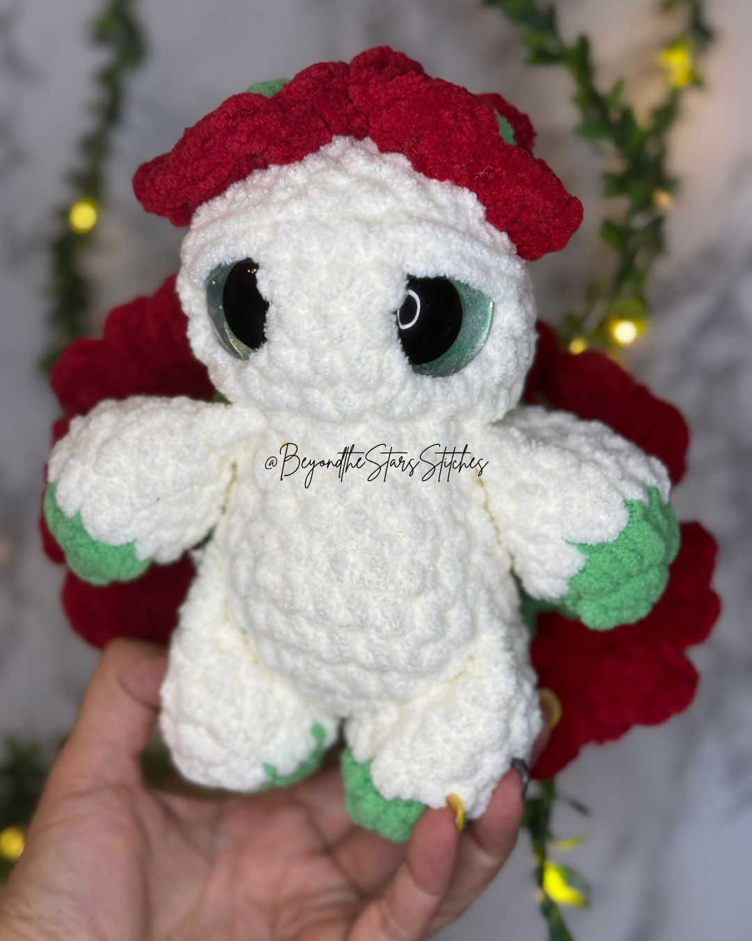Crochet Blooming Carnation Moth Plushie