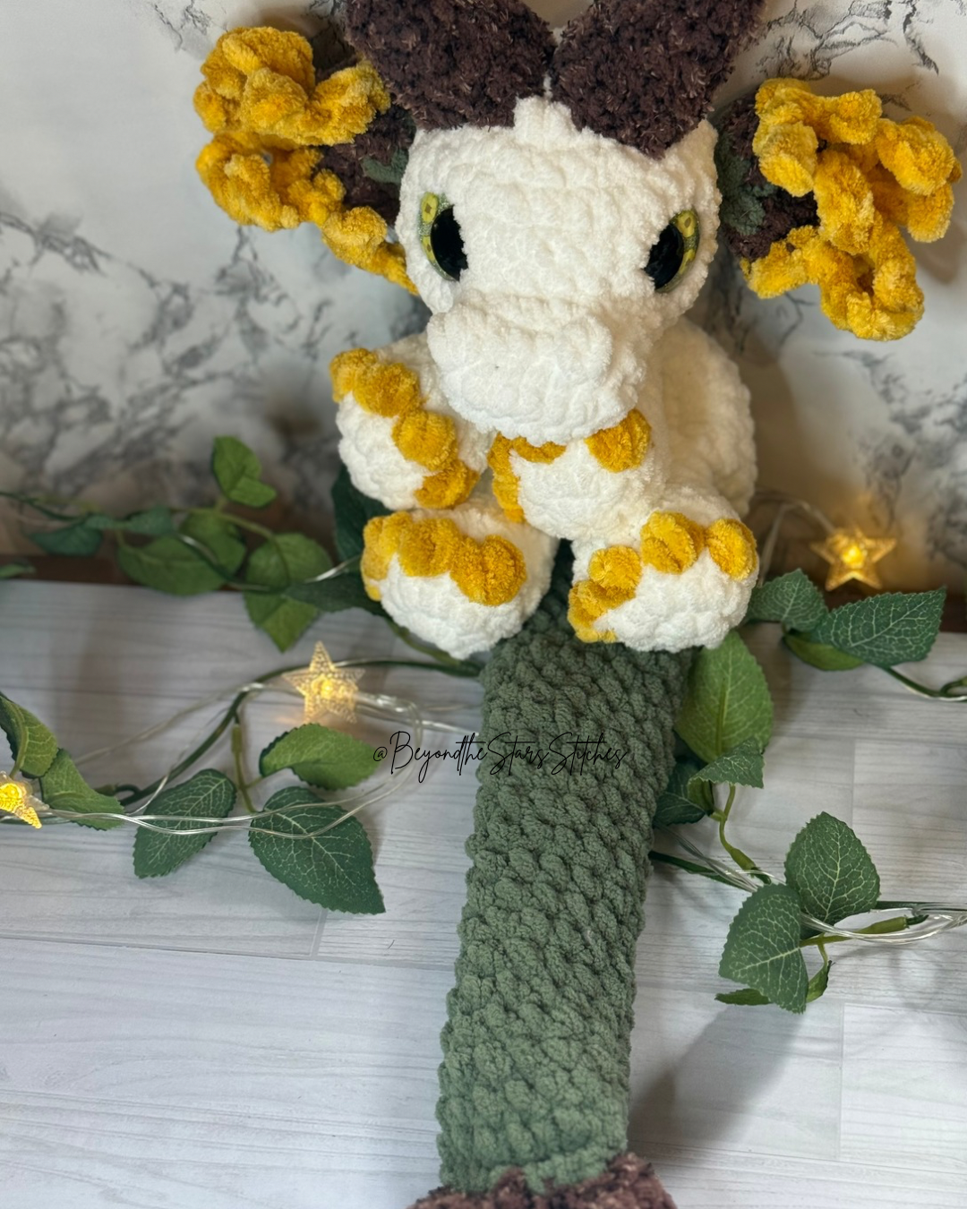 Crochet Sunflower Dragon Snuggler