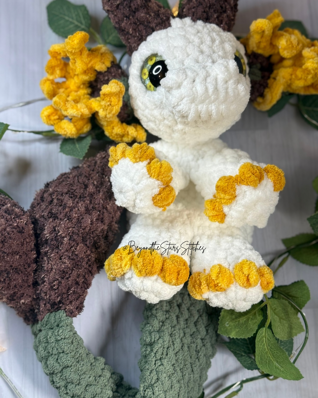 Crochet Sunflower Dragon Snuggler