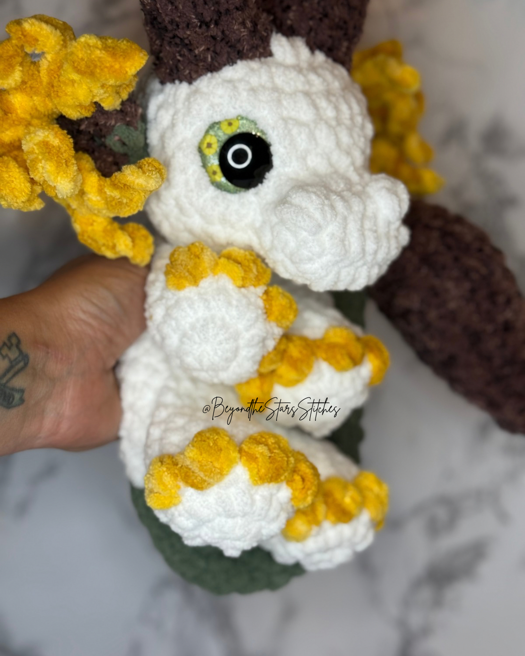 Crochet Sunflower Dragon Snuggler