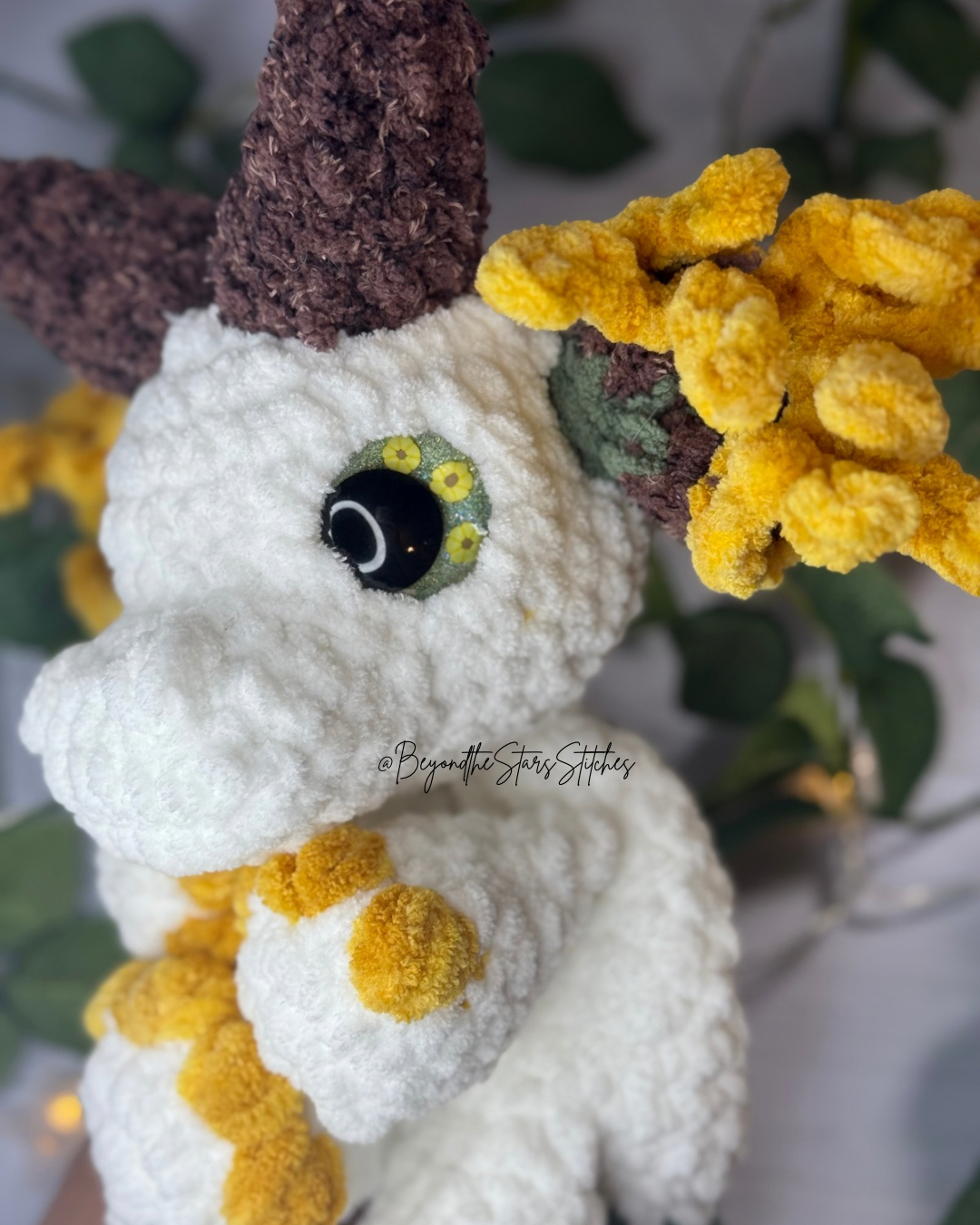 Crochet Sunflower Dragon Snuggler