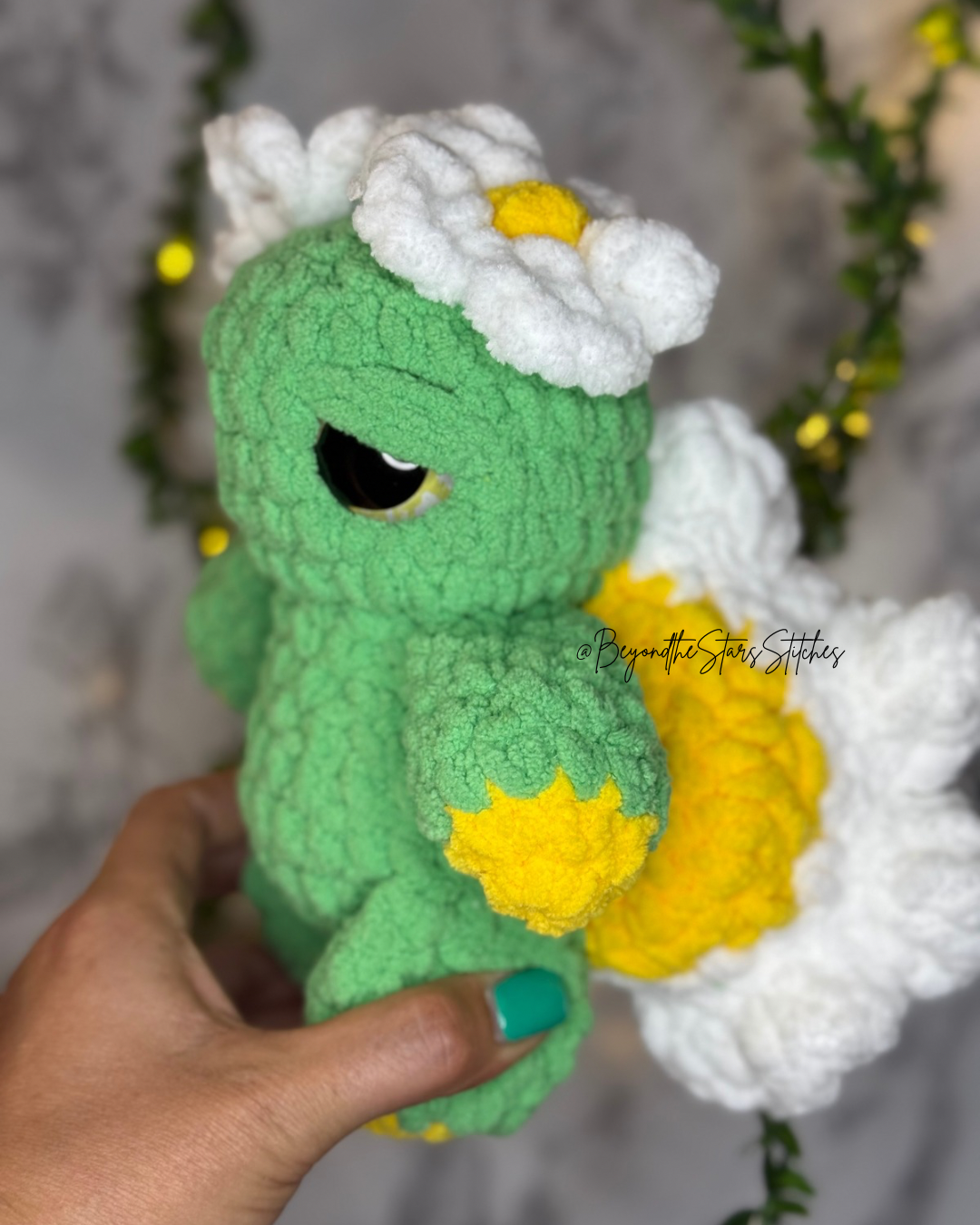 Crochet Blooming Daisy Moth Plushie