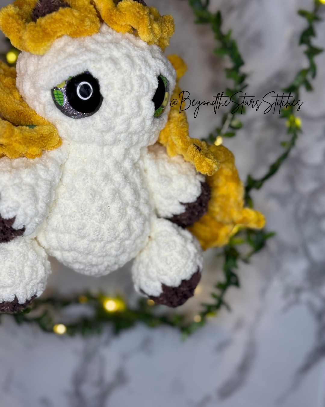 Crochet Blooming Sunflower Moth Plushie