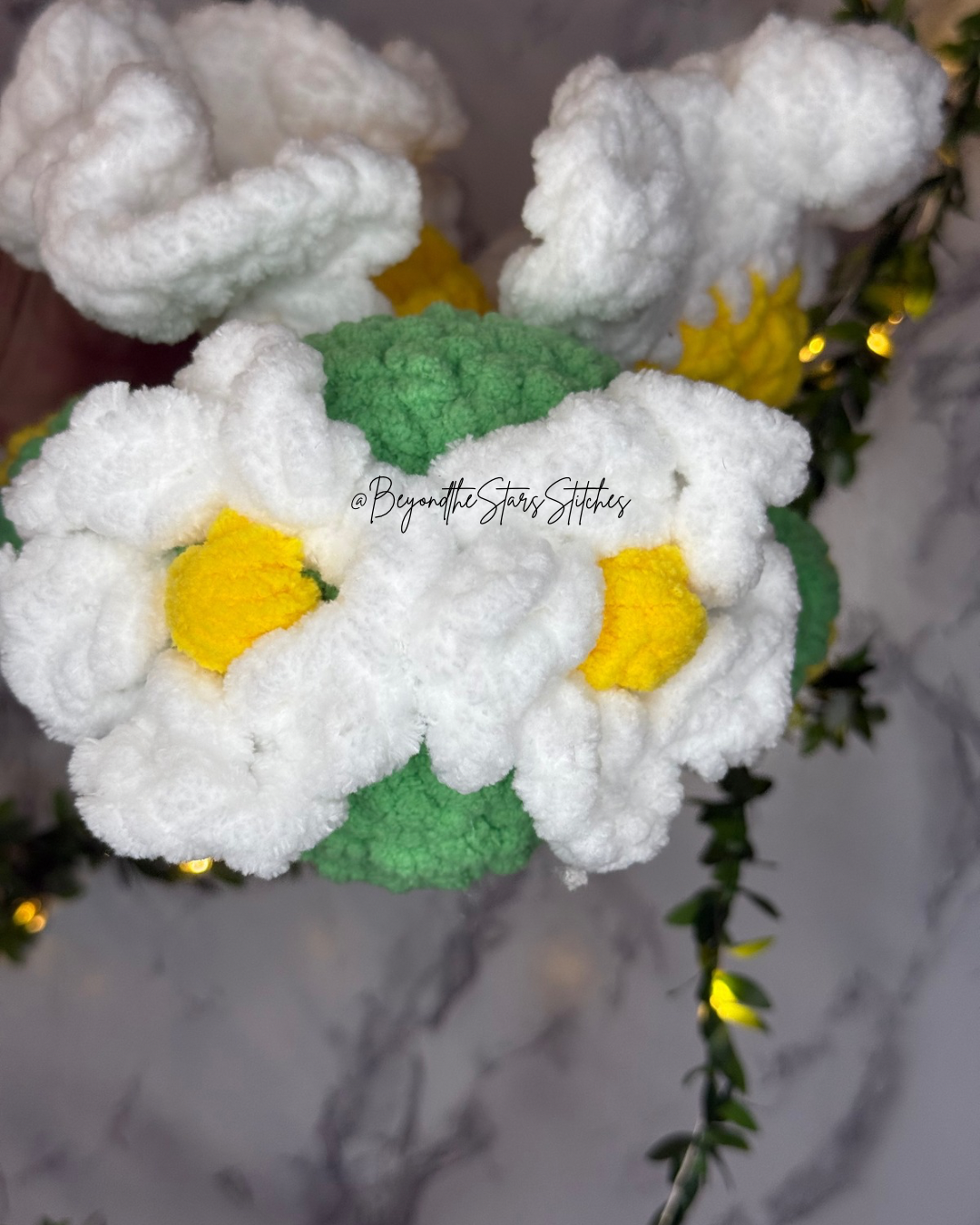 Crochet Blooming Daisy Moth Plushie