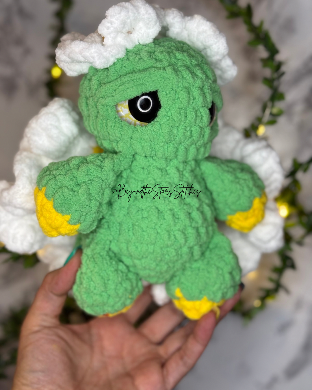 Crochet Blooming Daisy Moth Plushie