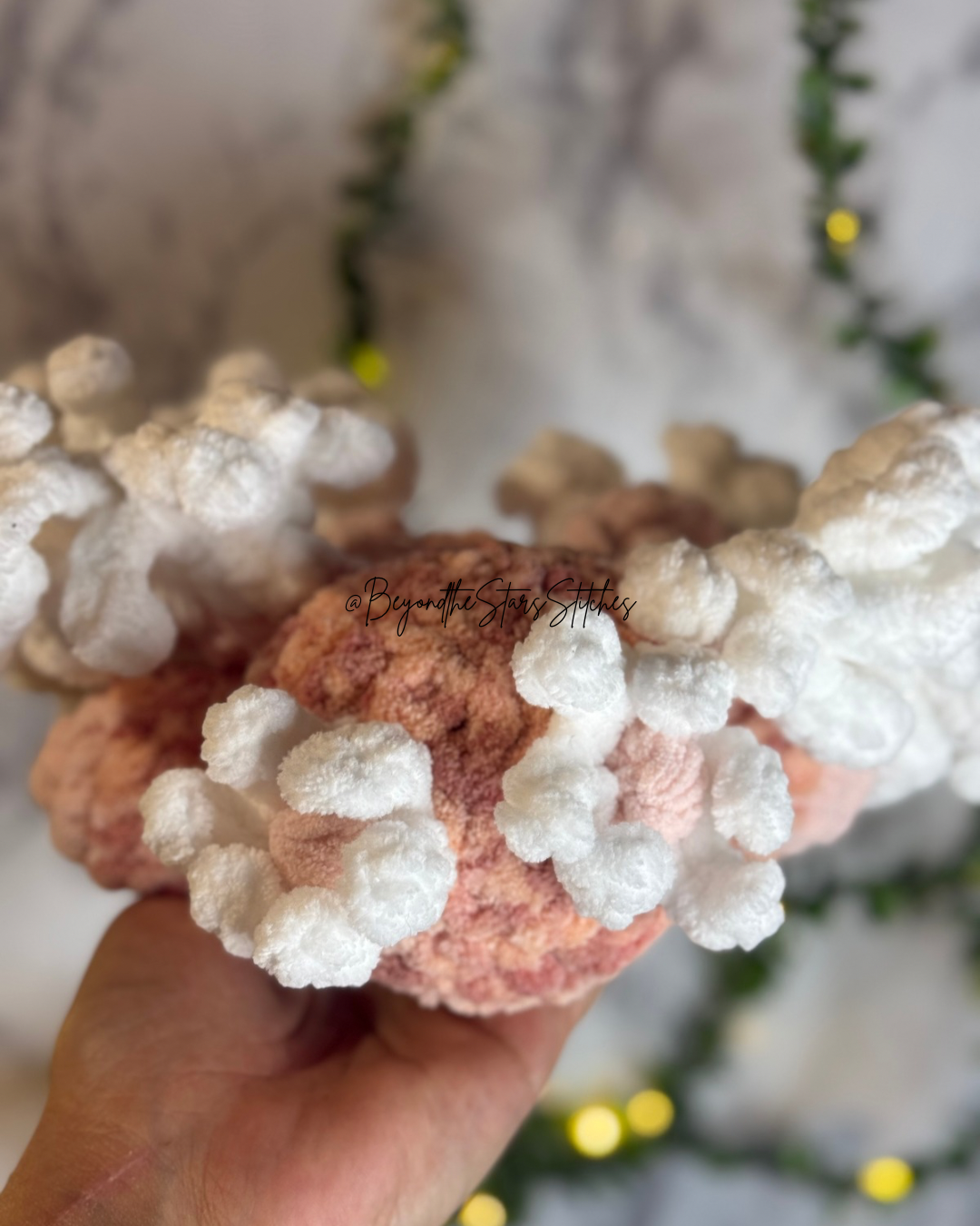 Crochet Blooming Chrysanthemum Moth Plushie