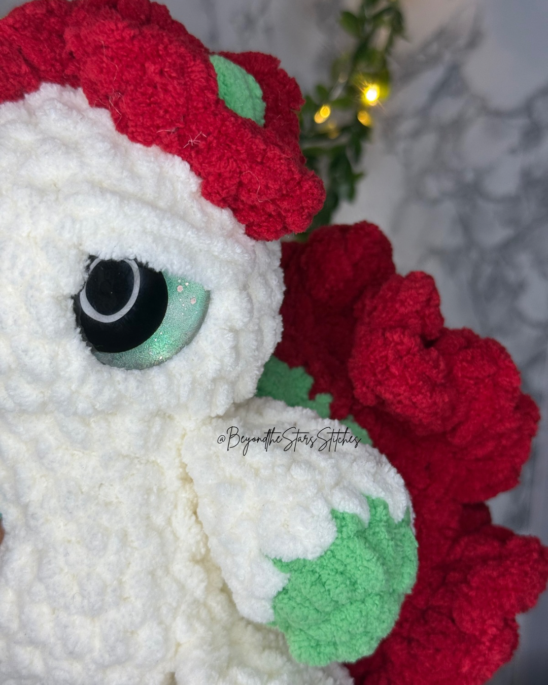 Crochet Blooming Carnation Moth Plushie