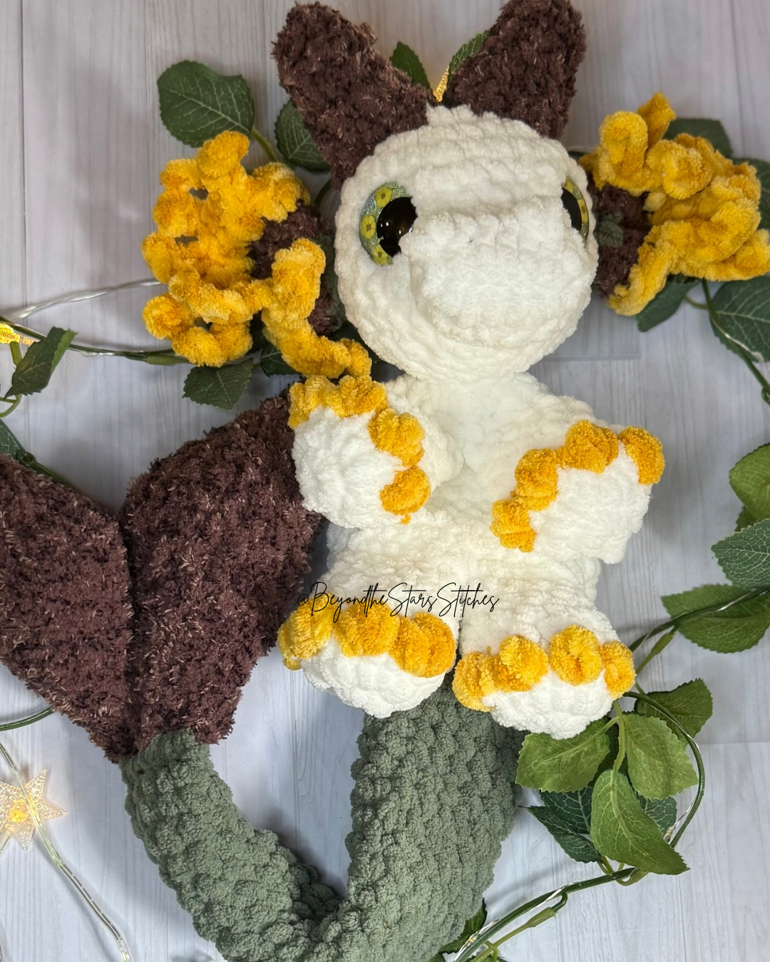 Crochet Sunflower Dragon Snuggler