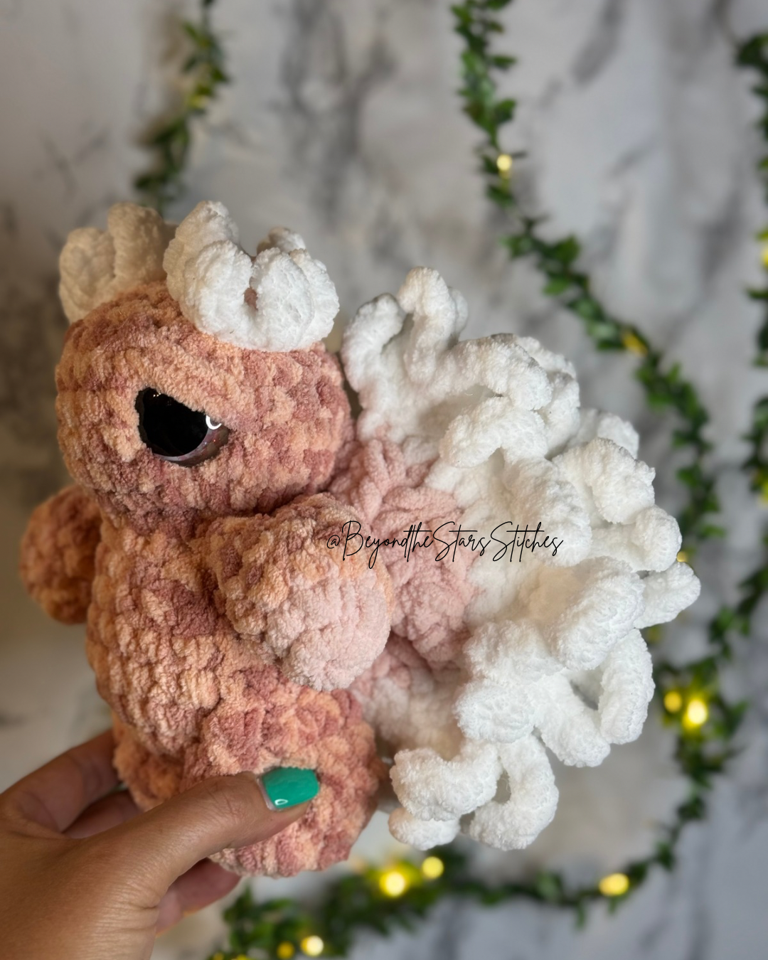 Crochet Blooming Chrysanthemum Moth Plushie