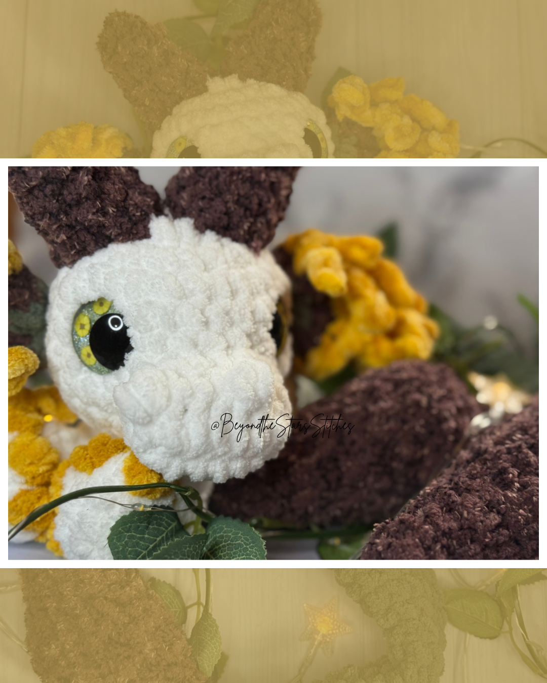 Crochet Sunflower Dragon Snuggler