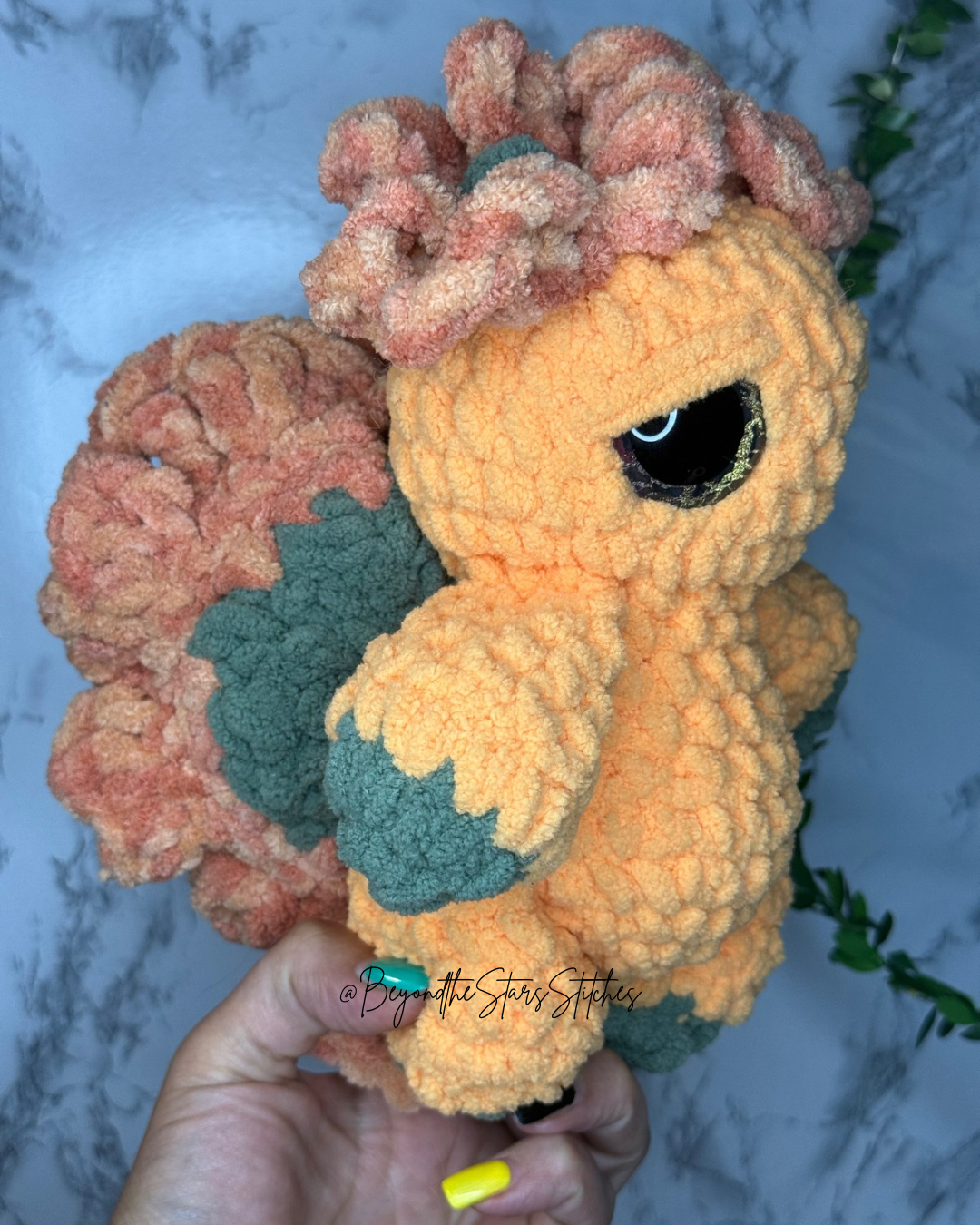 Crochet Blooming Lily Moth Plushie