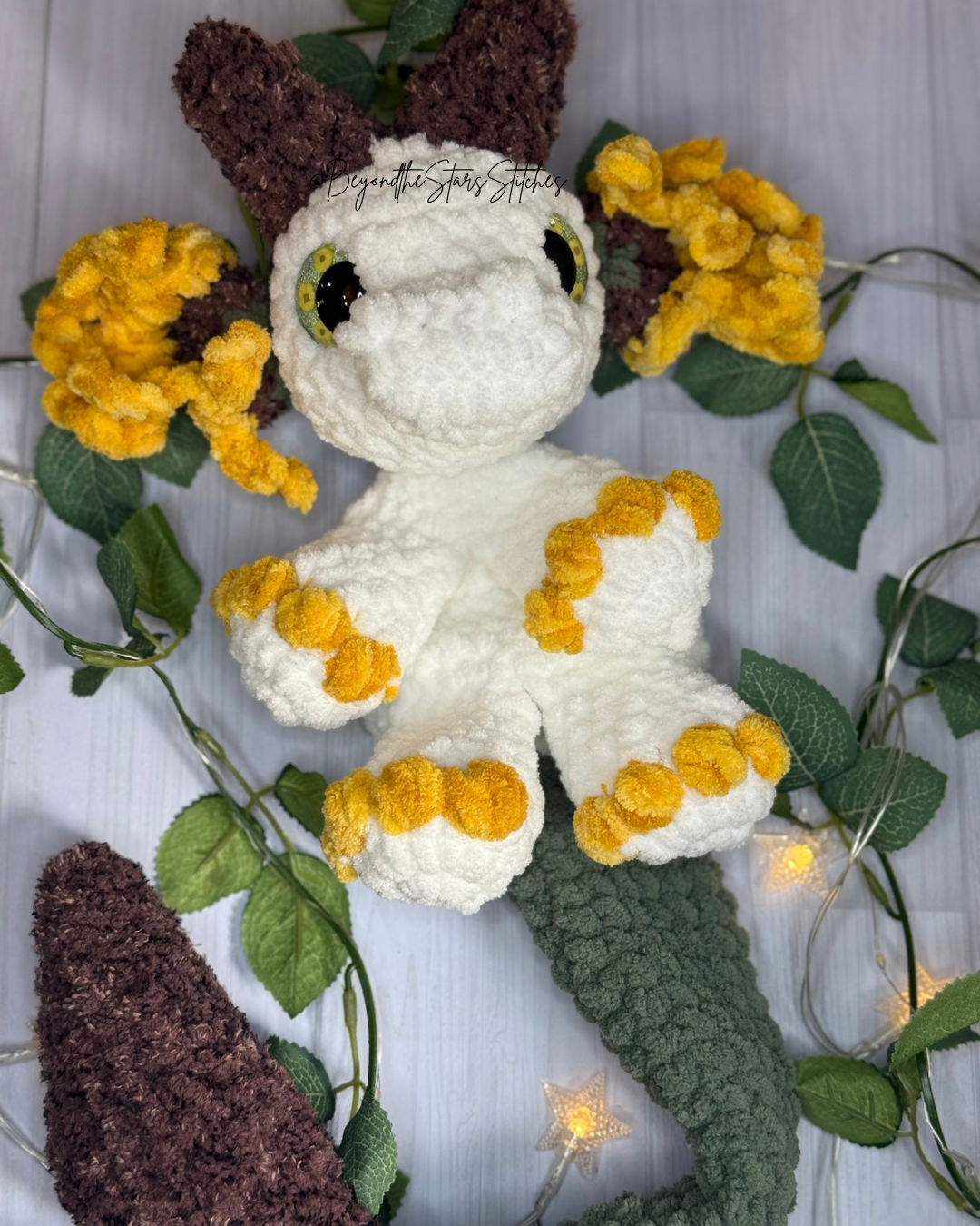 Crochet Sunflower Dragon Snuggler