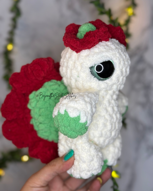 Crochet Blooming Carnation Moth Plushie
