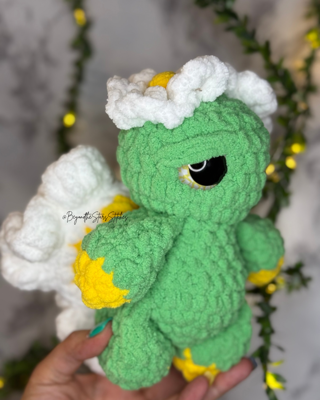 Crochet Blooming Daisy Moth Plushie