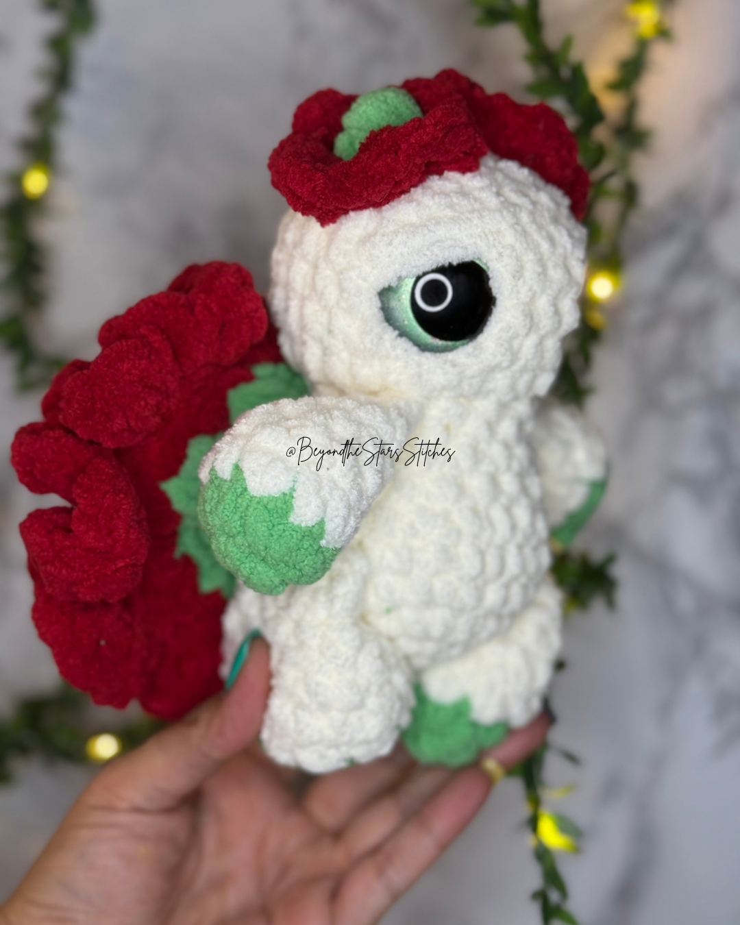 Crochet Blooming Carnation Moth Plushie