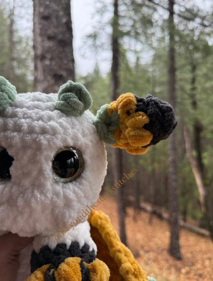 Sara the Sunflower Dragon Snuggler Crochet Pattern